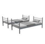 Pat Supraetajat DAMLA, 2 Paturi 90x200 cm, Scară și Protecție Inclusă, Lemn Masiv, Design Modern pentru Copii, Mobila Mega – Paturi – imagine 2