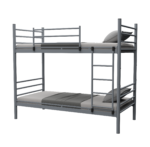 Pat Supraetajat DAMLA, 2 Paturi 90x200 cm, Scară și Protecție Inclusă, Lemn Masiv, Design Modern pentru Copii, Mobila Mega – Paturi – imagine 3