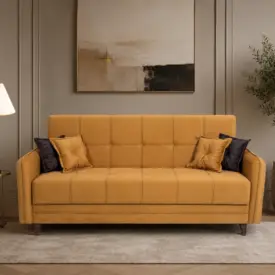 Canapea Extensibilă VENUS, 3 Locuri, Ladă Depozitare, Funcție Pat 122x190 cm, 220x96x98 cm, Design Modern, Confort Premium, Mobila Mega – Canapele