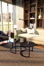 Set Măsuțe Cafea 2in1 BORA , Design Modern, Cadru Metalic, Mobilier Living, Mobila Mega – Măsuțe Cafea