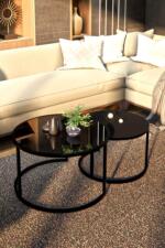 Set Măsuțe Cafea 2in1 BORA , Design Modern, Cadru Metalic, Mobilier Living, Mobila Mega – Măsuțe Cafea – imagine 4