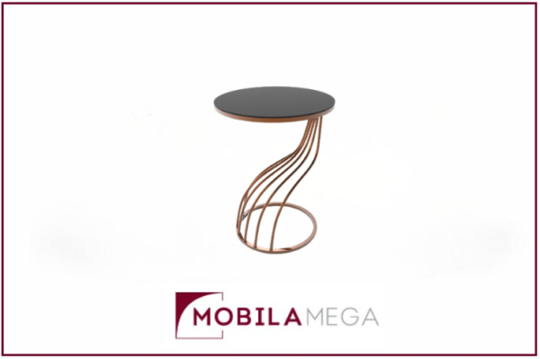 Mini Măsuță Cafea KUGU NESTING ROSE, Design Modern, 42x42x50 cm, Cadru Metalic, Mobilier Living, Mobila Mega