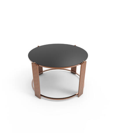 Măsuță Cafea FIVER ROSE, Design Modern, Cadru Metalic, 75X75X50 cm, Mobilier Living, Mobila Mega – Măsuțe Cafea – imagine 2