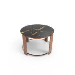 Măsuță Cafea FIVER ROSE, Design Modern, Cadru Metalic, 75X75X50 cm, Mobilier Living, Mobila Mega – Măsuțe Cafea – imagine 3