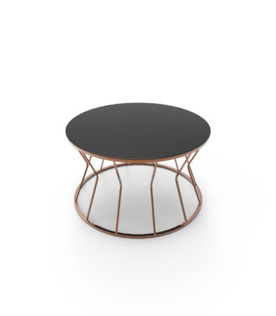 Măsuță Cafea Kumsaati Rose, Design Modern, Cadru Metalic, 75x75x45 cm, Mobilier Living, Mobila Mega – Măsuțe Cafea – imagine 2