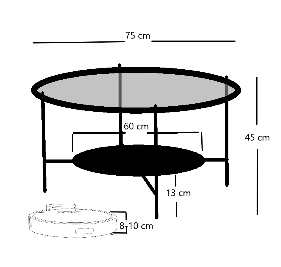 Măsuță Cafea OSLO, Design Modern, Cadru Metalic, 75x75x45 cm, Mobilier Living, Mobila Mega – Măsuțe Cafea – imagine 4