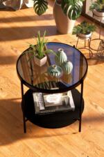 Măsuță Cafea TROY, Design Modern, Cadru Metalic, 57x57x52 cm, Mobilier Living, Mobila Mega – Măsuțe Cafea