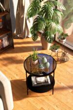 Măsuță Cafea TROY, Design Modern, Cadru Metalic, 57x57x52 cm, Mobilier Living, Mobila Mega – Măsuțe Cafea – imagine 2