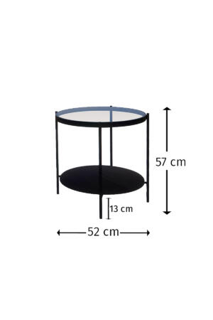 Măsuță Cafea TROY, Design Modern, Cadru Metalic, 57x57x52 cm, Mobilier Living, Mobila Mega – Măsuțe Cafea – imagine 5
