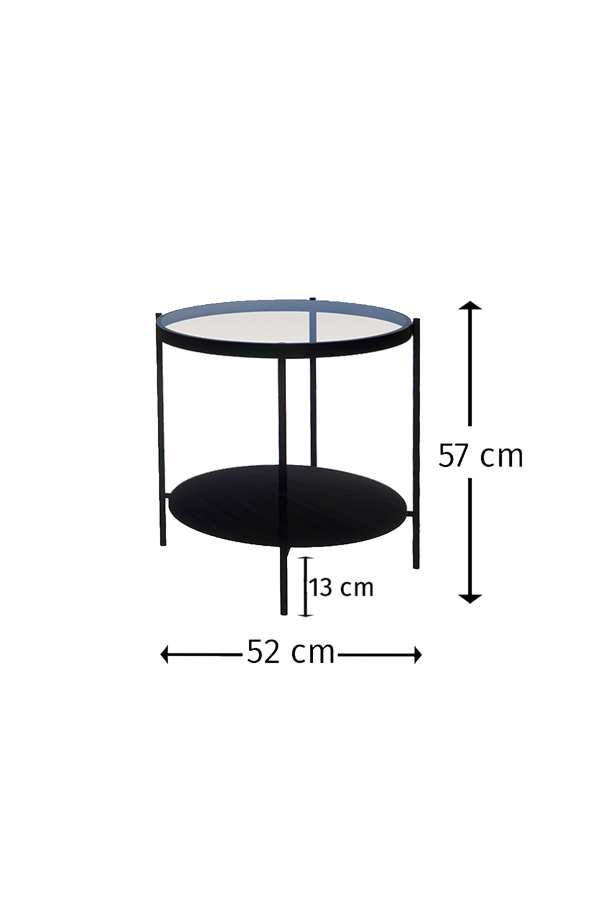 Măsuță Cafea TROY, Design Modern, Cadru Metalic, 57x57x52 cm, Mobilier Living, Mobila Mega – Măsuțe Cafea – imagine 5