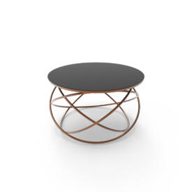Măsuță Cafea YILDIZ ROSE, Design Modern, Cadru Metalic, 75x75x45 cm, Mobilier Living, Mobila Mega – Măsuțe Cafea – imagine 2