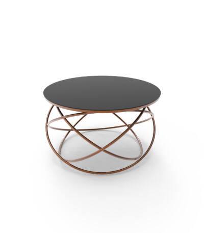 Măsuță Cafea YILDIZ ROSE, Design Modern, Cadru Metalic, 75x75x45 cm, Mobilier Living, Mobila Mega – Măsuțe Cafea – imagine 2