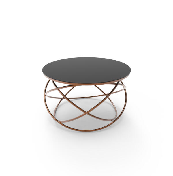 Măsuță Cafea YILDIZ ROSE, Design Modern, Cadru Metalic, 75x75x45 cm, Mobilier Living, Mobila Mega – Măsuțe Cafea – imagine 2