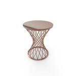 Mini Măsuță Cafea HASIR ROSE, Design Modern, Cadru Metalic, 42x42x50 cm, Mobilier Living, Mobila Mega – Măsuțe Cafea – imagine 6