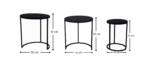 Set Măsuțe Cafea PERA 3 în 1, Suprapozabile, Design Modern, Cadru Metalic, Mobilier Living, Mobila Mega – Măsuțe Cafea – imagine 4