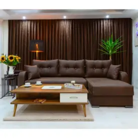 Colțar Extensibil ULTRA, Ladă Depozitare, Funcție Pat 150x220 cm, 252x152x75 cm, Arcuri Bonnell, Design Modern, Mobila Mega – Colțare – imagine 15