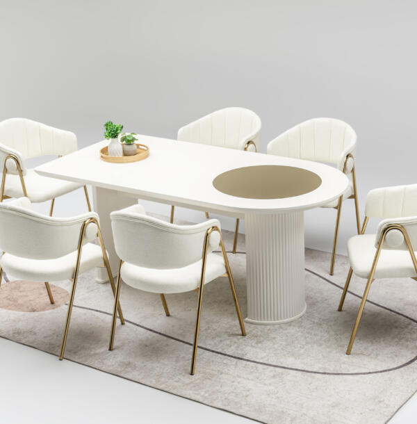 Set masă + 6 scaune Via – Mobilier Living