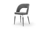 Set Masă Dining PIANO cu 6 Scaune Tapițate Gri, 180×90 cm, MDF și Metal Inoxidabil, Design Modern, Mobila Mega – Mobilier Living – imagine 7
