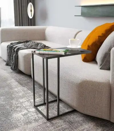 Măsuță Cafea ASYA, Design Modern, Cadru Metalic, 48x39x60 cm, Mobilier Living, Mobila Mega – Măsuțe Cafea – imagine 2