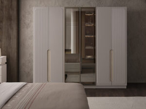 Dormitor AURA TZ, Set Dormitor Modern cu Dulap, Pat și Comodă, Design Elegant, Mobilier Dormitor Complet, Mobila Mega – Dormitoare – imagine 10