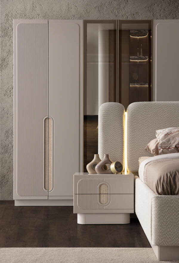 Dormitor AURA TZ, Set Dormitor Modern cu Dulap, Pat și Comodă, Design Elegant, Mobilier Dormitor Complet, Mobila Mega – Dormitoare – imagine 11