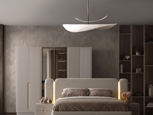Dormitor AURA TZ, Set Dormitor Modern cu Dulap, Pat și Comodă, Design Elegant, Mobilier Dormitor Complet, Mobila Mega – Dormitoare – imagine 2