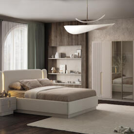 Dormitor AURA TZ, Set Dormitor Modern cu Dulap, Pat și Comodă, Design Elegant, Mobilier Dormitor Complet, Mobila Mega – Dormitoare