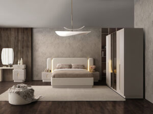 Dormitor AURA TZ, Set Dormitor Modern cu Dulap, Pat și Comodă, Design Elegant, Mobilier Dormitor Complet, Mobila Mega – Dormitoare – imagine 3