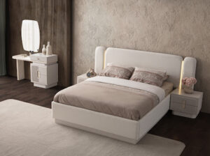 Dormitor AURA TZ, Set Dormitor Modern cu Dulap, Pat și Comodă, Design Elegant, Mobilier Dormitor Complet, Mobila Mega – Dormitoare – imagine 4