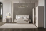 Dormitor LINE TZ, Set Dormitor Modern cu Dulap, Pat și Comodă, Design Elegant, Mobilier Dormitor Complet, Mobila Mega – Dormitoare – imagine 2