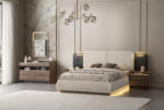 Dormitor LOTUS TZ, Set Dormitor Modern cu Dulap, Pat și Comodă, Design Elegant, Mobilier Dormitor Complet, Mobila Mega – Dormitoare – imagine 3