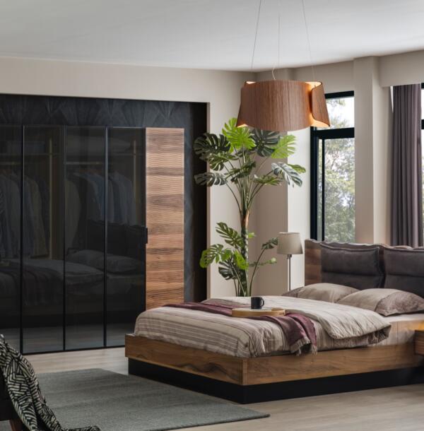 Dormitor OPTIMUS TZ, Set Dormitor Modern cu Dulap, Pat și Comodă, Design Elegant, Mobilier Dormitor Complet, Mobila Mega – Dormitoare
