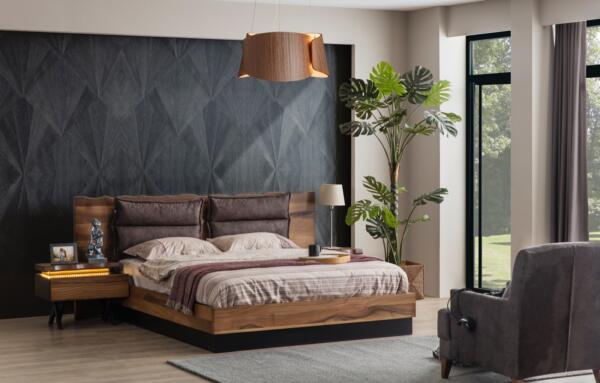 Dormitor OPTIMUS TZ, Set Dormitor Modern cu Dulap, Pat și Comodă, Design Elegant, Mobilier Dormitor Complet, Mobila Mega – Dormitoare – imagine 2