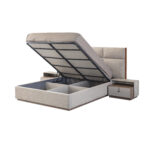 Dormitor ROLEX TZ, Set Dormitor Modern cu Dulap, Pat și Comodă, Design Luxury Contemporary, Mobilier Dormitor Complet, Mobila Mega – Dormitoare – imagine 4