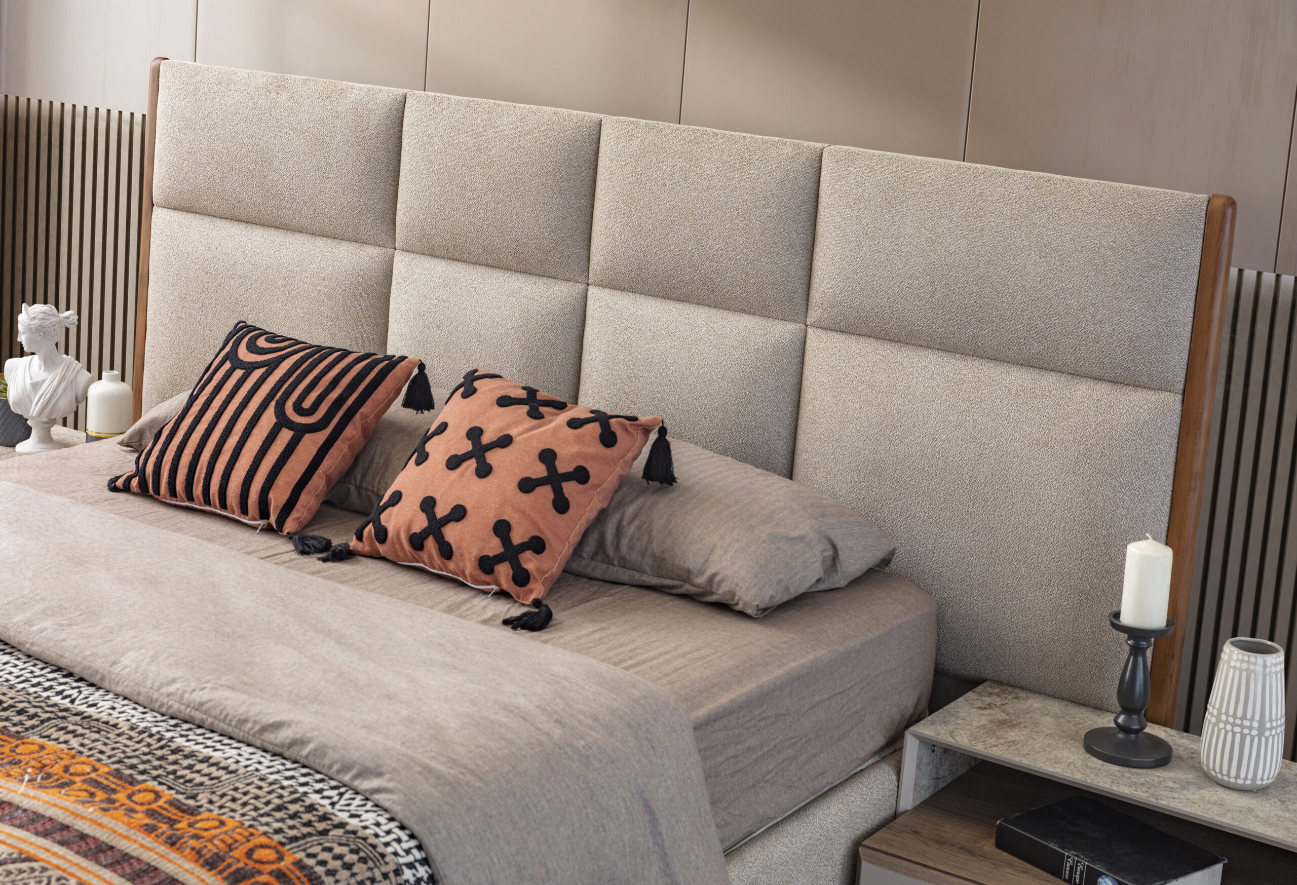 Dormitor ROLEX TZ, Set Dormitor Modern cu Dulap, Pat și Comodă, Design Luxury Contemporary, Mobilier Dormitor Complet, Mobila Mega – Dormitoare – imagine 5