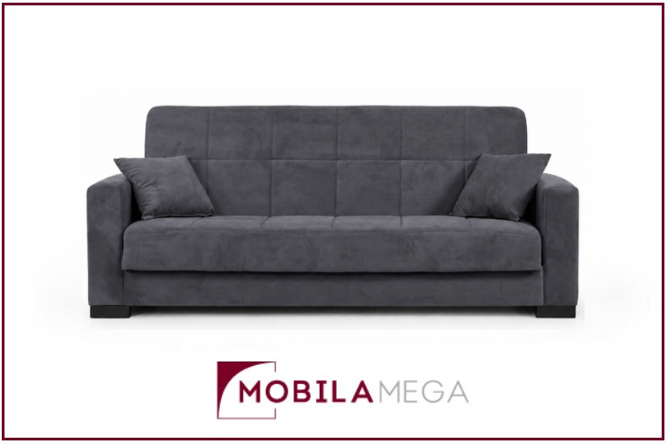 Canapea extensibila Maxima, 223x84,5x97, cu arcuri Bonell, sistem click-clack, funcție pat 120x190 cm și spațiu de depozitare practic. Mobila Mega