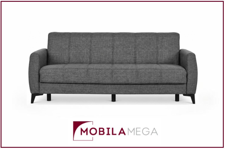 Canapea extensibilă Paris, 208X79X85, cu funcție pat 100x180 cm, sistem click-clack, arcuri Bonell, stofă rezistentă și spațiu de depozitare. Mobila Mega