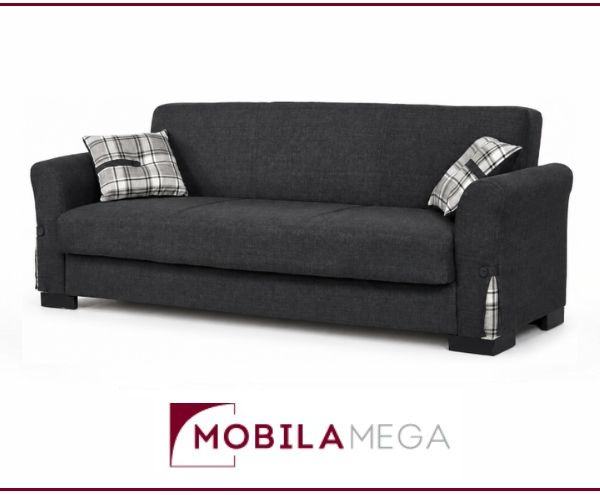 Canapea extensibilă Serena, 216x85x80, arcuri Bonell, sistem click-clack, funcție pat 107x180 cm și spațiu de depozitare practic. Mobila Mega