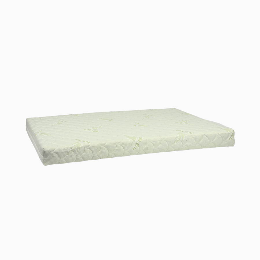 Saltea Aloe Vera Wellness Sleep, spumă poliuretanică, H19cm, husă detașabilă, tratament antibacterian, reversibilă, rulată și vidată. Mobila Mega