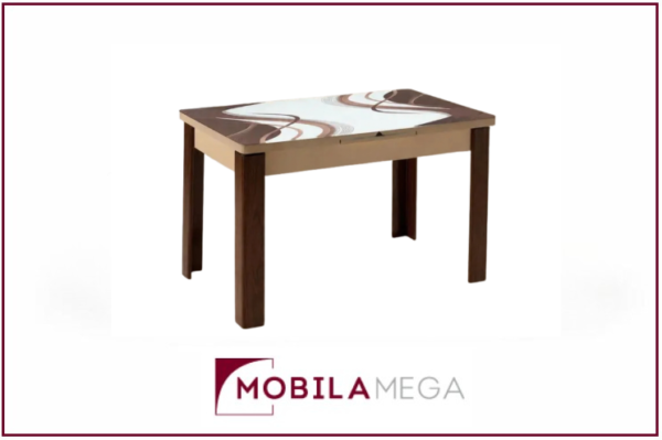 Masă extensibilă Viva Maro, cu dimensiuni de 80x130x78 cm și lungime extinsă de 165 cm. Design elegant și practic pentru bucătărie sau living. Mobila Mega