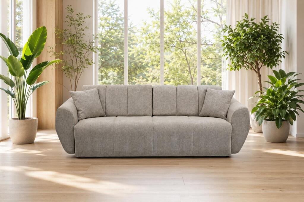 Canapea Extensibilă Belenda, 3 Locuri, Ladă Depozitare, Funcție Pat 150x190 cm, 240x99x95 cm, Design Modern, Confort Premium, Mobila Mega – Canapele