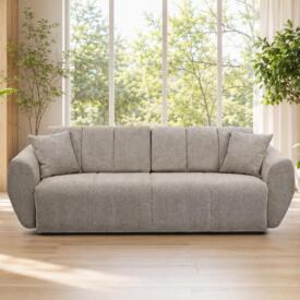 Canapea Extensibilă Belenda, 3 Locuri, Ladă Depozitare, Funcție Pat 150x190 cm, 240x99x95 cm, Design Modern, Confort Premium, Mobila Mega – Canapele