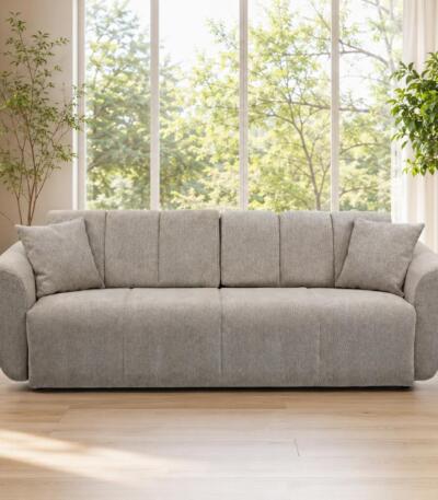 Canapea Extensibilă Belenda, 3 Locuri, Ladă Depozitare, Funcție Pat 150x190 cm, 240x99x95 cm, Design Modern, Confort Premium, Mobila Mega – Canapele