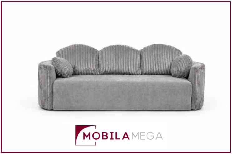 Canapea extensibila Mira, 246x102x90 cm, functie pat 150×190 cm. Design modern si confort pentru living. Mobila Mega – Canapele
