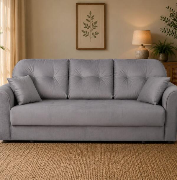 Canapea Extensibilă Panama, 3 Locuri, Ladă Depozitare, Funcție Pat 150×190 cm, 246x102x95 cm, Design Modern, Confort Premium, Mobila Mega – Canapele