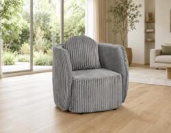 Fotoliu Mira cu brațe, Gri, 84x88x90 cm. Confort si Design. Mobila Mega – Fotoliu