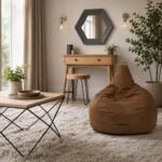Fotoliu Puf Para, Maro confortabil și modern, ideal pentru living, dormitor, camera adolescentului, lectură, relaxare sau gaming. Mobila Mega – Fotolii – imagine 3