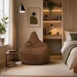 Fotoliu Puf Para, Maro confortabil și modern, ideal pentru living, dormitor, camera adolescentului, lectură, relaxare sau gaming. Mobila Mega – Fotolii – imagine 6