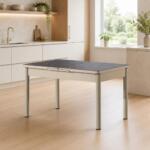 Masă extensibilă Gold Litere, cu blat decorativ și lungime reglabilă de la 130 la 165 cm. Ideală pentru bucătărie, dining sau living. Mobila Mega – Mese și Scaune – imagine 5