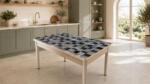 Masă extensibilă Gold Mozaic cu blat decorativ și lungime reglabilă de la 130 la 165 cm. Ideală pentru bucătărie, dining sau living. Mobila Mega – Mese și Scaune – imagine 2